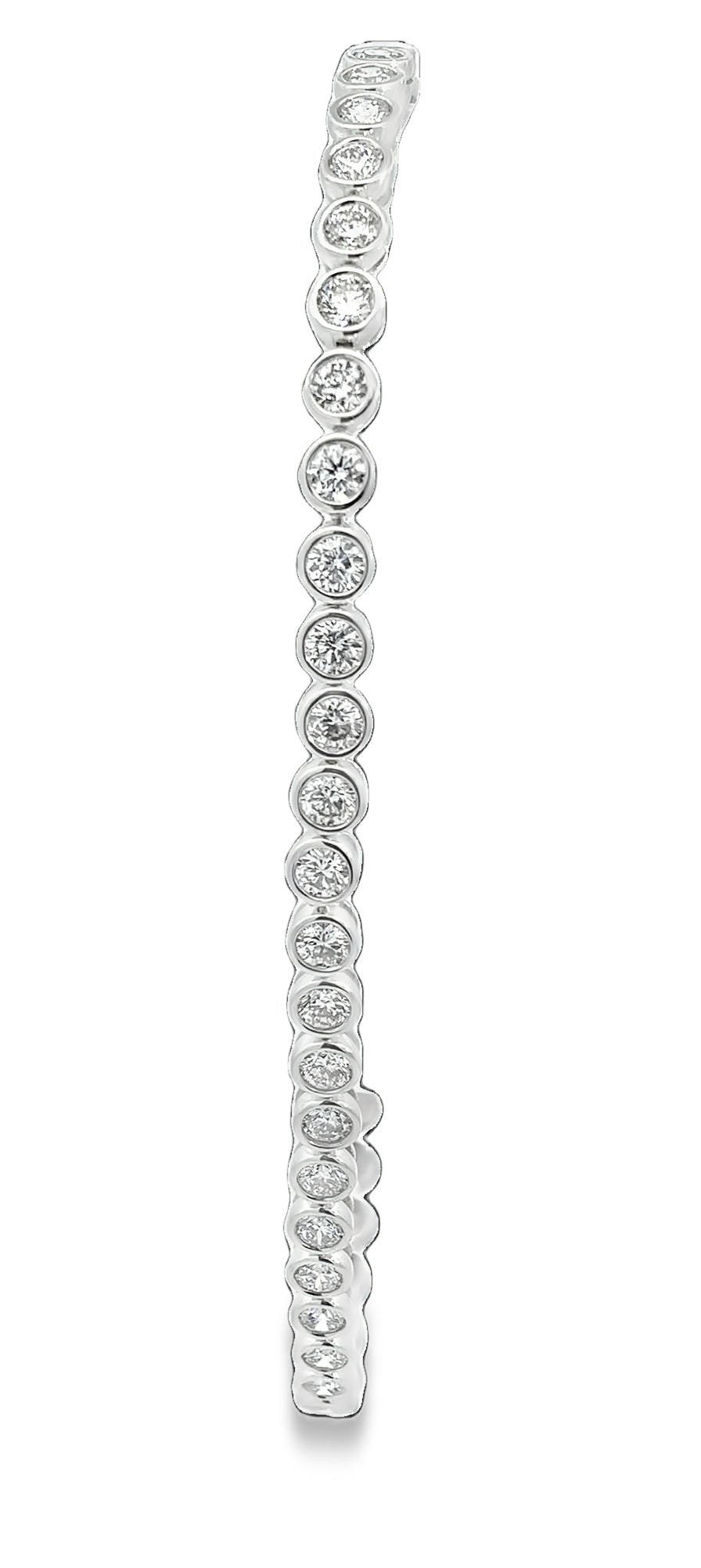 LAB GROWN ROUND DIAMONDS 2.97ctw BEZEL SET TENNIS BRACELET