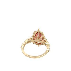 LAB GROWN FANCY PINK PEAR, MARQUISE, & ROUND DIAMONDS 4.02ctw VINTAGE RING