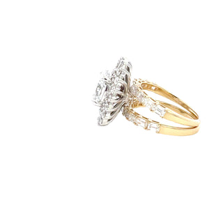 LAB GROWN DIAMONDS 4.85ctw PRONG SET BALLERINA STYLE RING