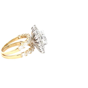 LAB GROWN DIAMONDS 4.85ctw PRONG SET BALLERINA STYLE RING