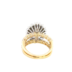 LAB GROWN DIAMONDS 4.85ctw PRONG SET BALLERINA STYLE RING