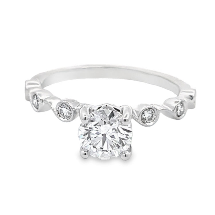 LAB GROWN ROUND DIAMONDS 0.90ctw BEZEL STYLE RING