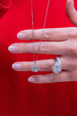 Lab Grown Round Diamond Solitaire Pendant