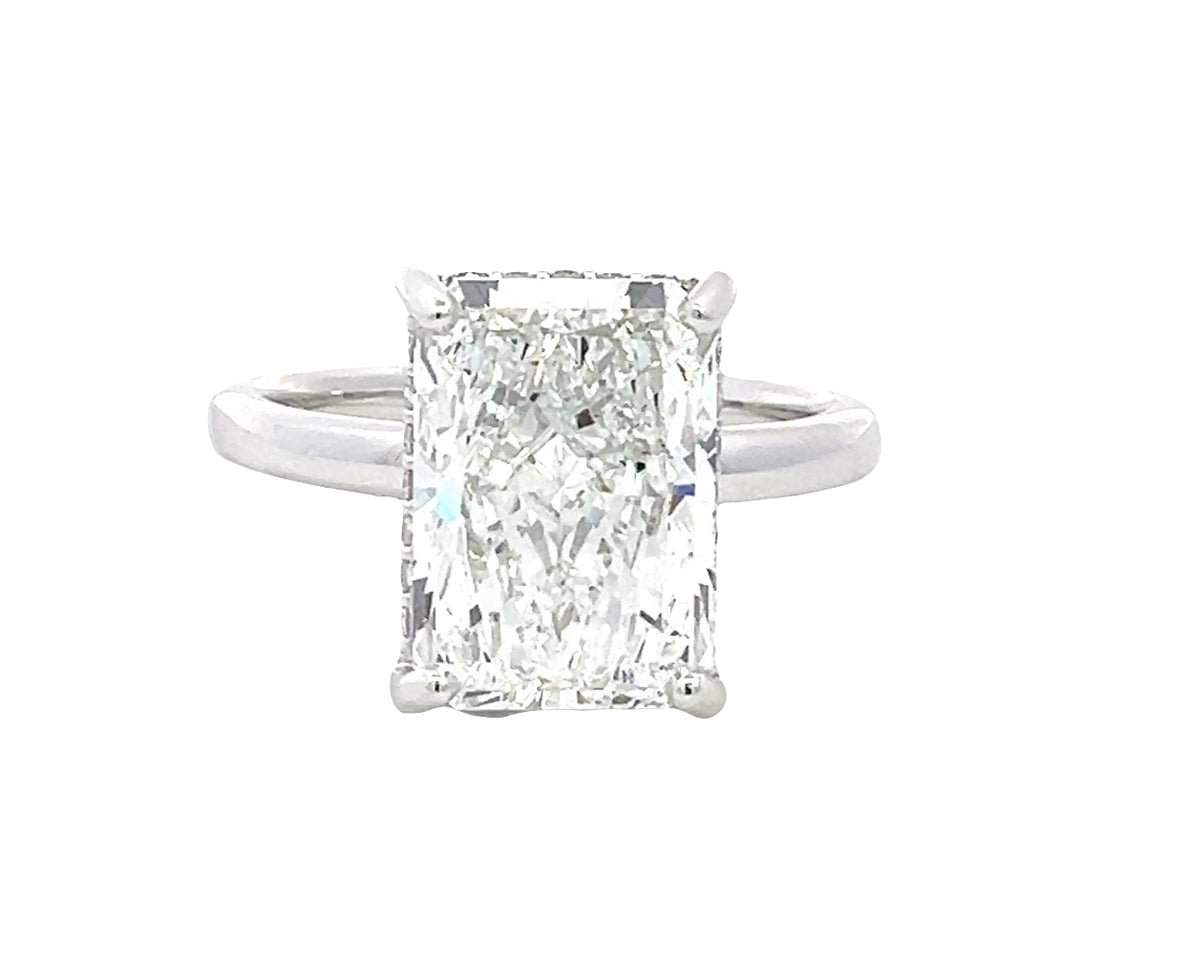 LAB GROWN RADIANT DIAMOND 5.19ctw SOLITAIRE ENGAGEMENT RING
