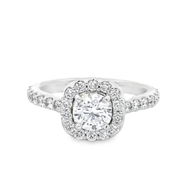 LAB GROWN ROUND DIAMONDS 1.35ctw HALO RING