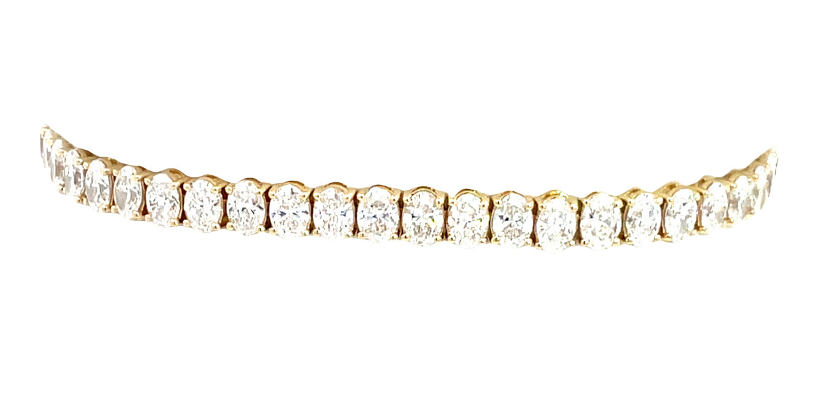 LAB GROWN OVAL DIAMONDS 13.5CTW TENNIS BRACELET
