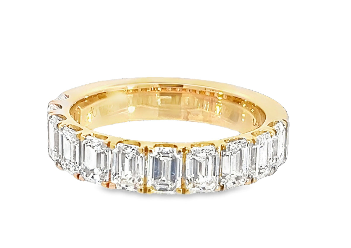 LAB GROWN EMERALD CUT DIAMONDS 2.30ctw PRONG SET BAND