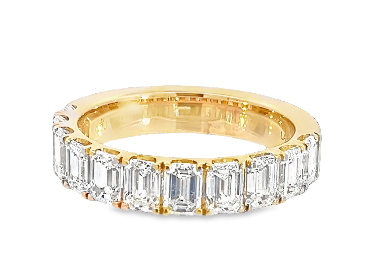 LAB GROWN EMERALD CUT DIAMONDS 2.30ctw PRONG SET BAND