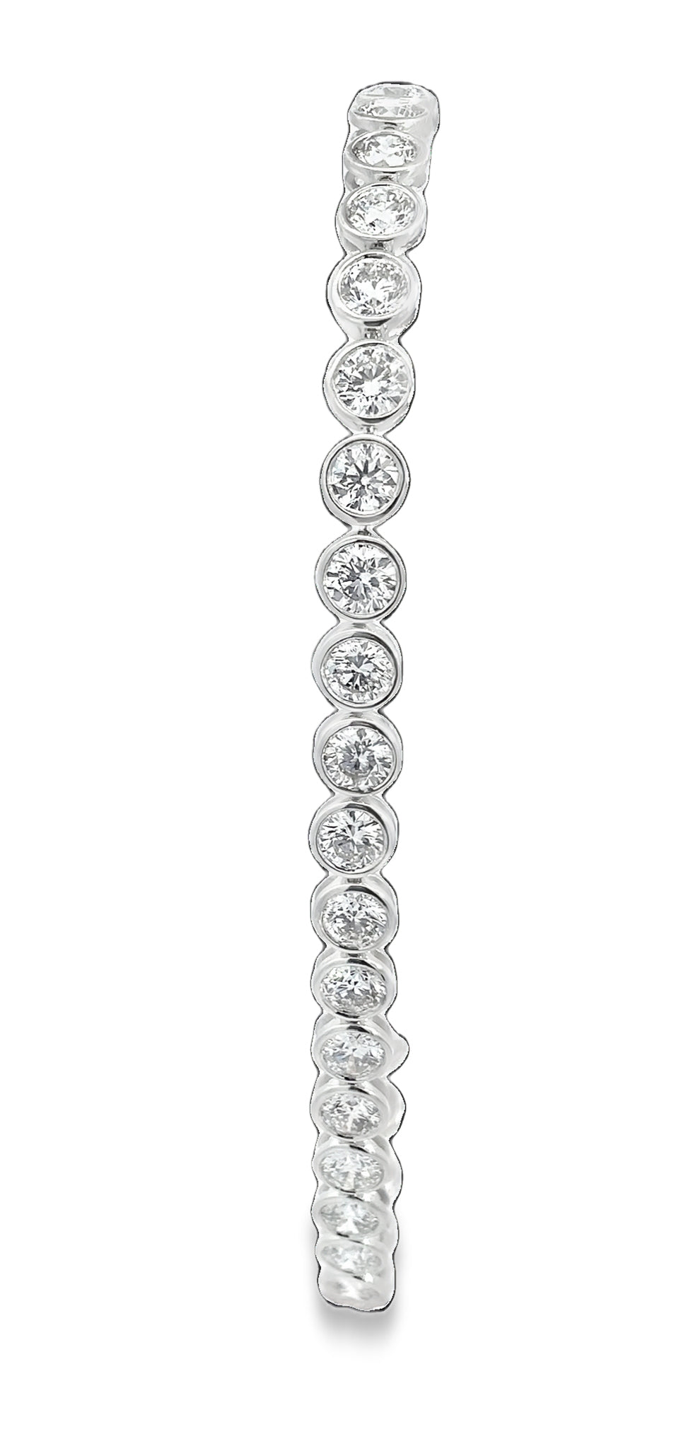 LAB GROWN ROUND DIAMONDS 5.03ctw BEZEL BRACELET