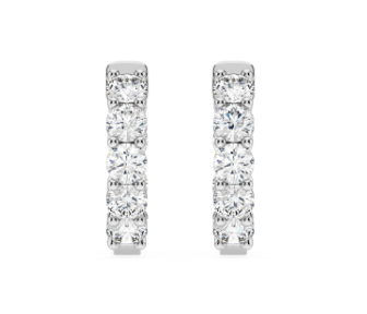 LAB GROWN ROUND DIAMONDS 2.08ctw HOOP EARRINGS