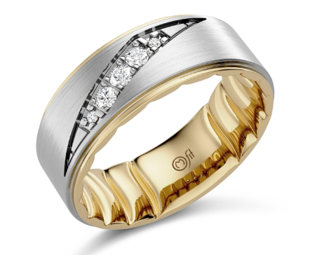 PRECIOUS METAL WEDDING BANDS-DIAMOND