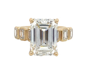 LAB GROWN EMERALD DIAMONDS 7.17ctw BEZEL STYLE RING