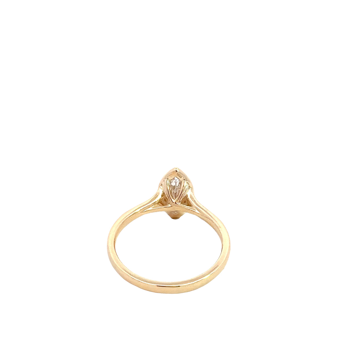 LAB GROWN MARQUISE DIAMOND 1.01ct BEZEL SOLITAIRE ENGAGEMENT RING