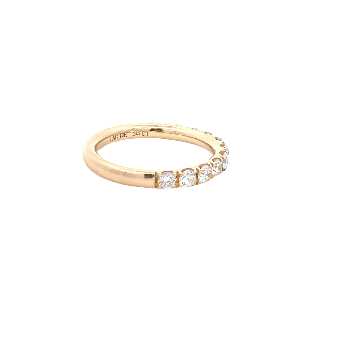 LAB GROWN ROUND DIAMONDS 0.79CTW PRONG SET BAND