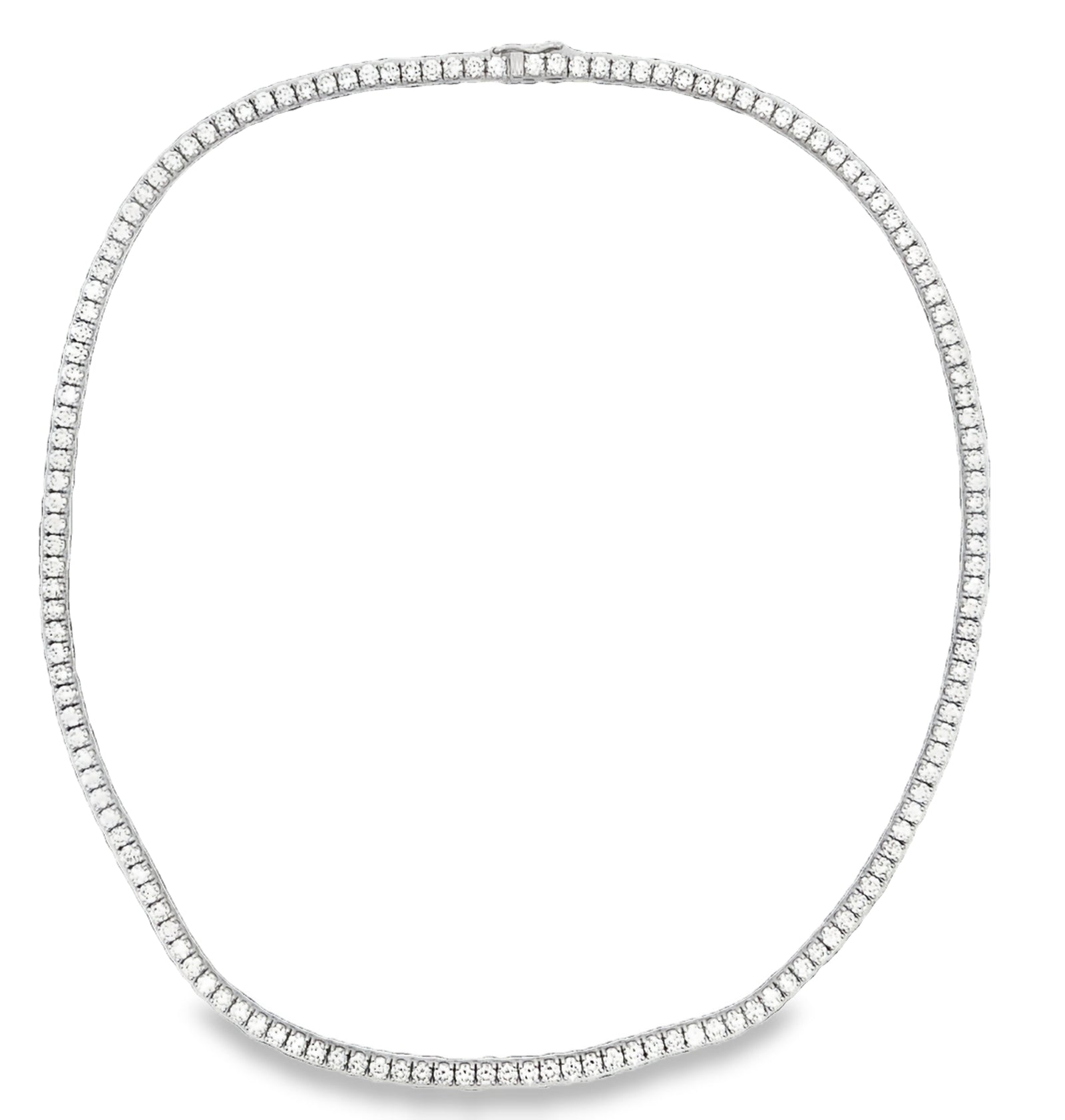 LAB GROWN ROUND DIAMONDS 20.55CTW TENNIS NECKLACE