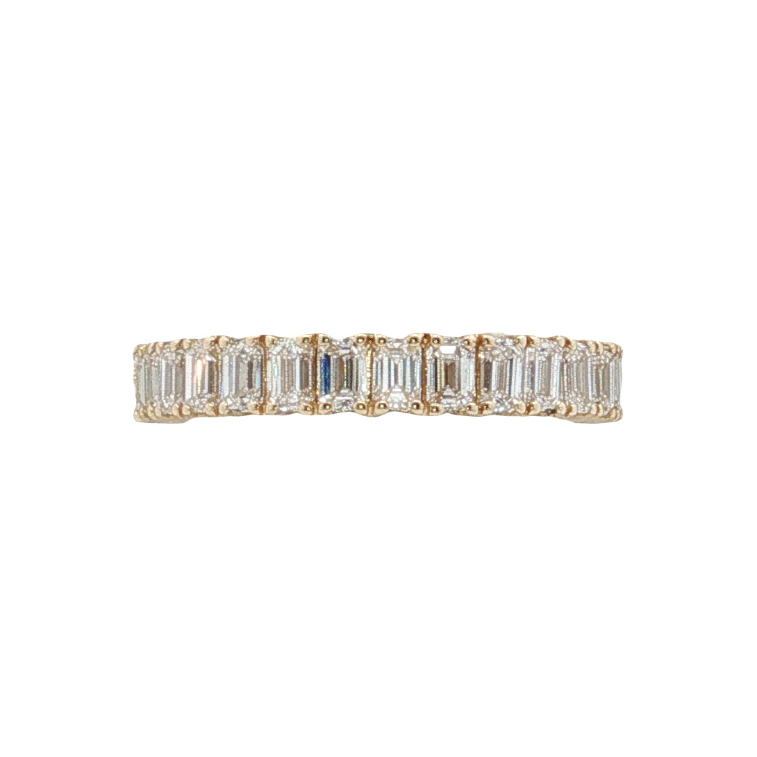 LAB GROWN EMERALD CUT DIAMONDS 2.48ctw ETERNITY BAND