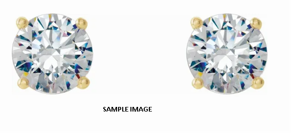 LAB GROWN ROUND DIAMONDS 1.52ctw STUD EARRINGS