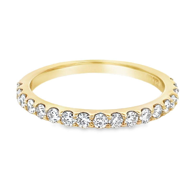 LAB GROWN ROUND DIAMONDS 0.45CTW PRONG SET WEDDING BAND