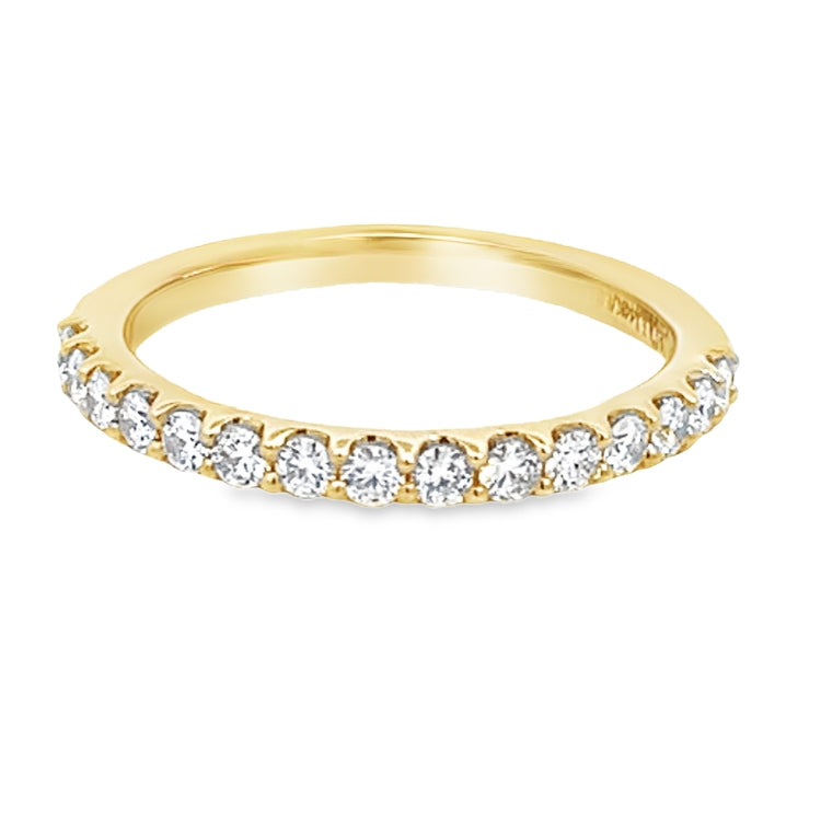 LAB GROWN ROUND DIAMONDS 0.38CTW PRONG SET WEDDING BAND