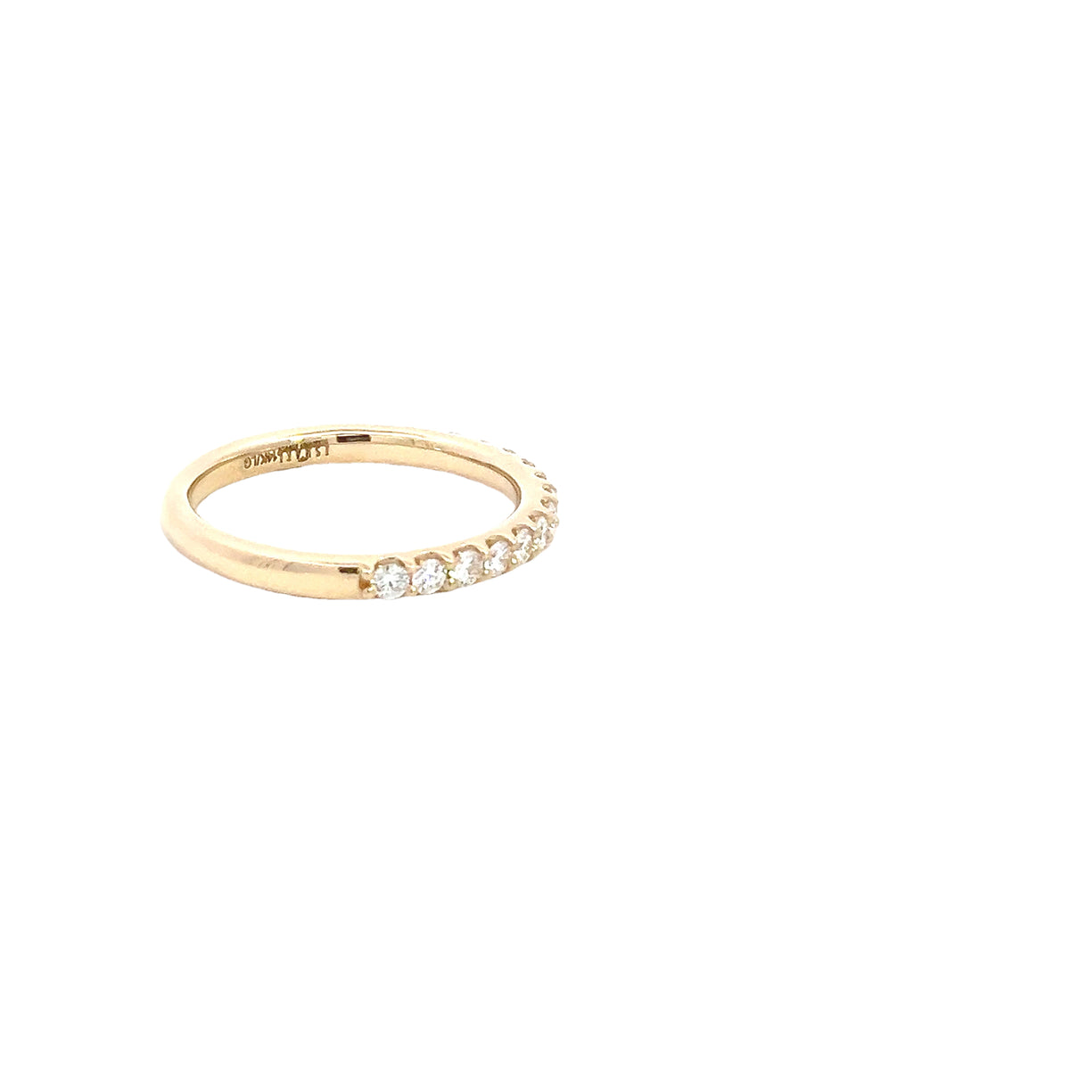 LAB GROWN ROUND DIAMONDS 0.38CTW PRONG SET WEDDING BAND