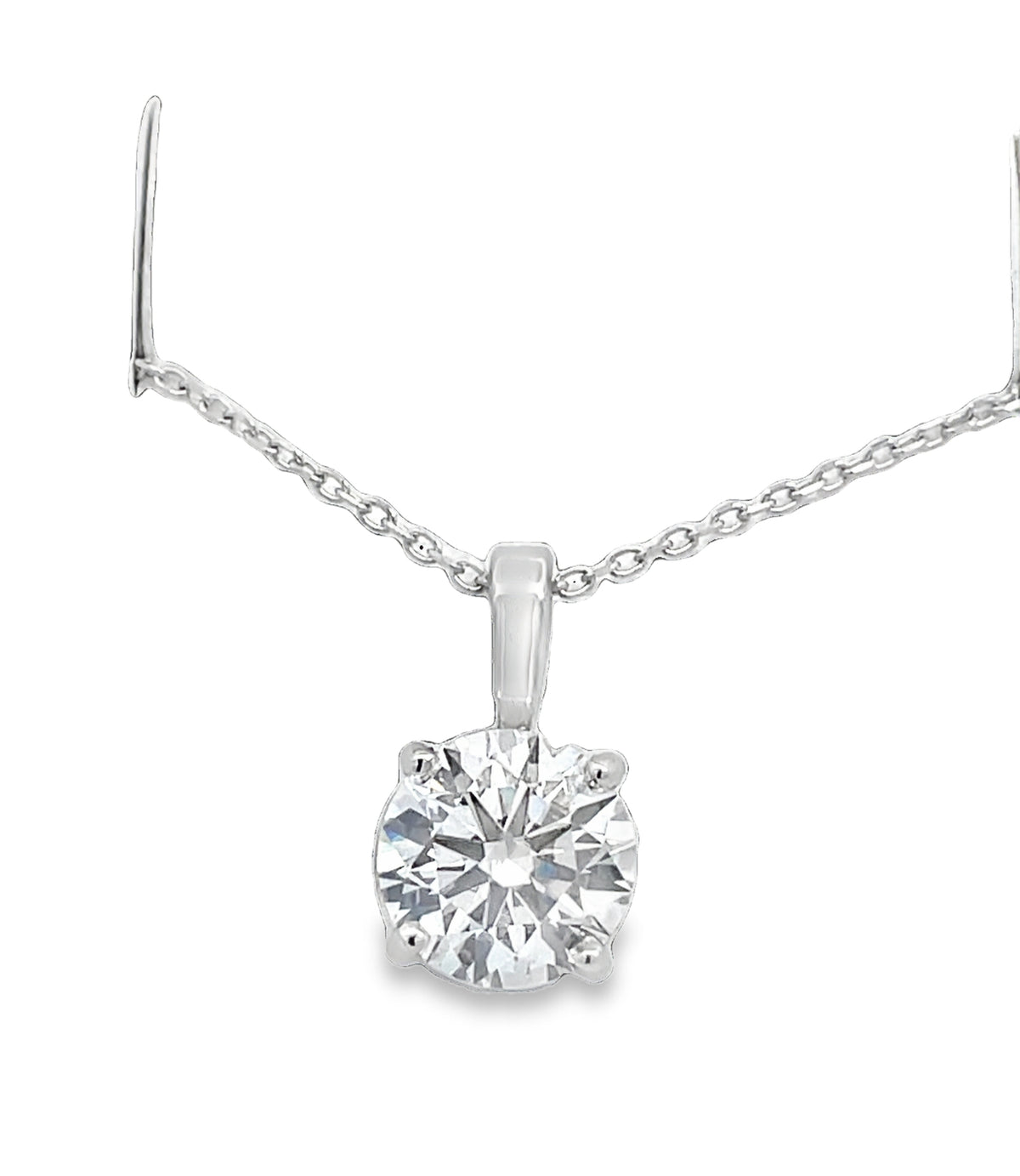 LAB GROWN ROUND DIAMONDS 2.05CT SOLITAIRE DROP PENDANT