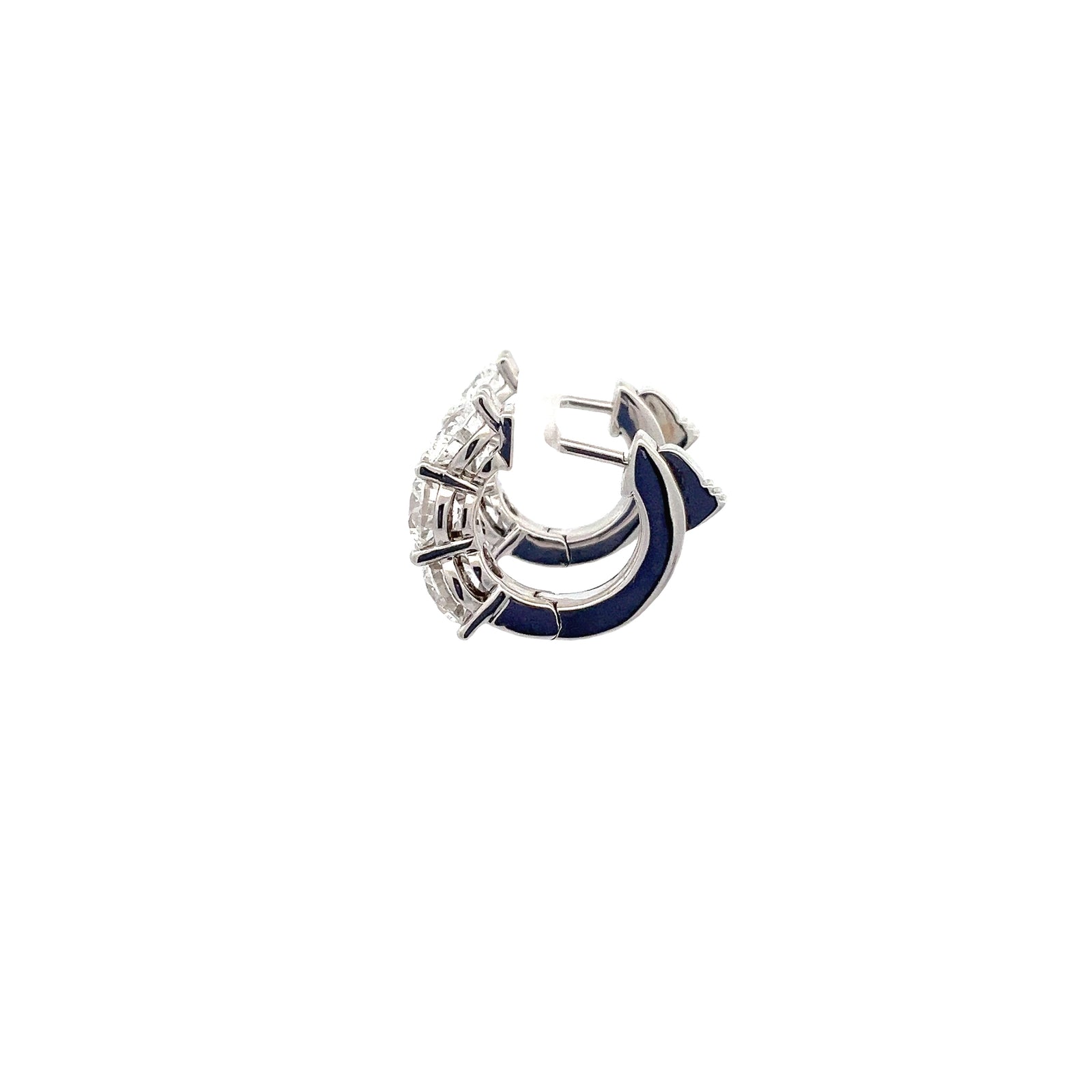 LAB GROWN  ROUND DIAMONDS 3.01CTW HOOPS