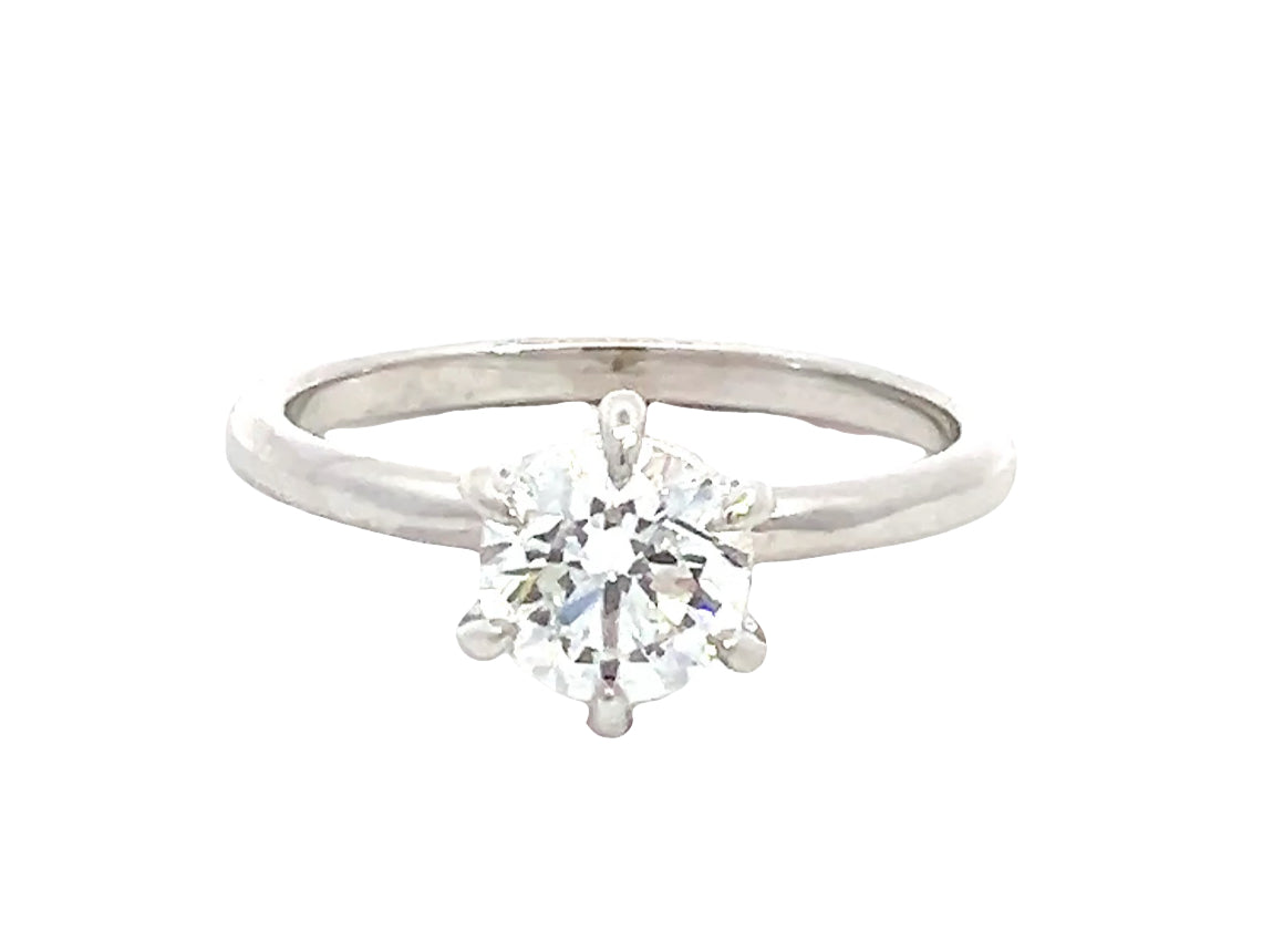 LAB GROWN ROUND DIAMOND 1.01ct SOLITAIRE ENGAGEMENT RING