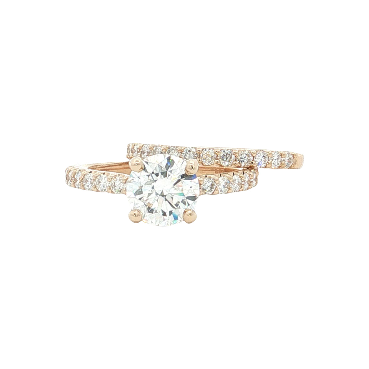 LAB GROWN ROUND DIAMONDS 2.59ctw TWO PIECE WEDDING SET