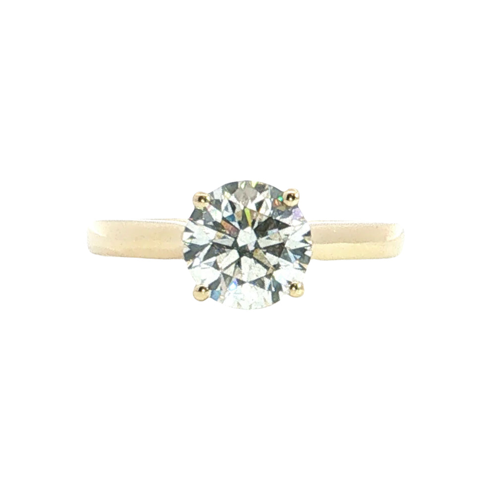 LAB GROWN ROUND DIAMONDS 2ctw UNDERHALO SOLITAIRE ENGAGEMENT RING