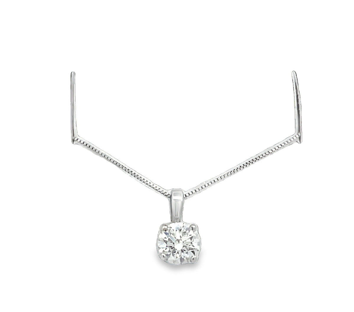 LAB GROWN ROUND DIAMOND 0.52ct SOLITAIRE PENDANT