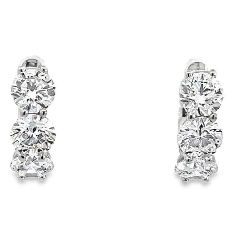 LAB GROWN ROUND DIAMONDS 6.30CTW HOOPS