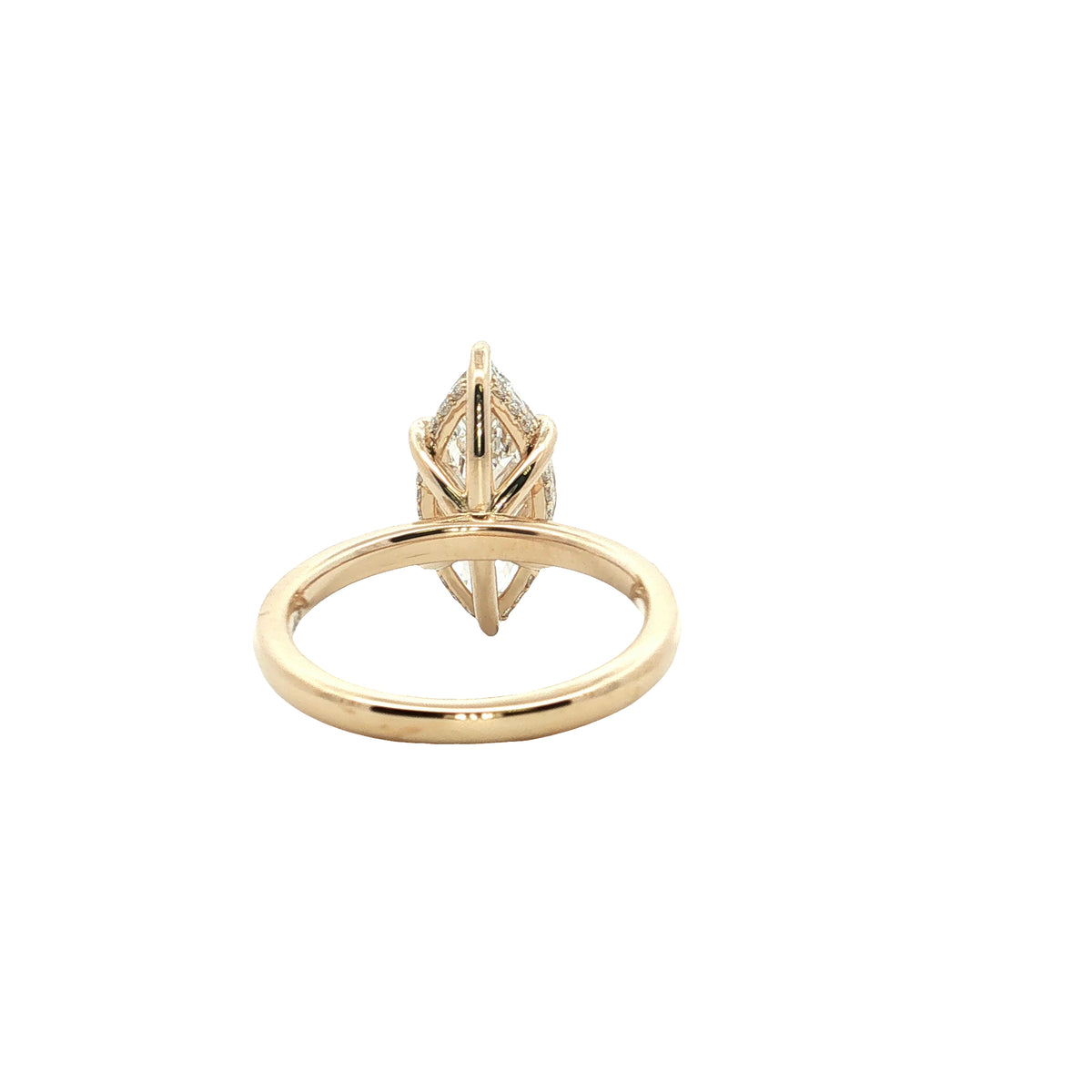 LAB GROWN MARQUISE DIAMOND 2.07ctw UNDERHALO SOLITAIRE ENGAGEMENT RING