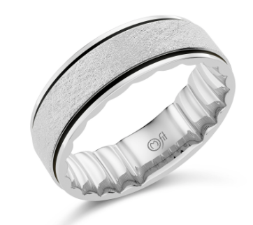 Precious Metal Wedding Bands-WHITE GOLD