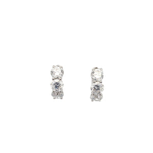 LG ROUND DIAMONDS 4.29CTW HOOPS