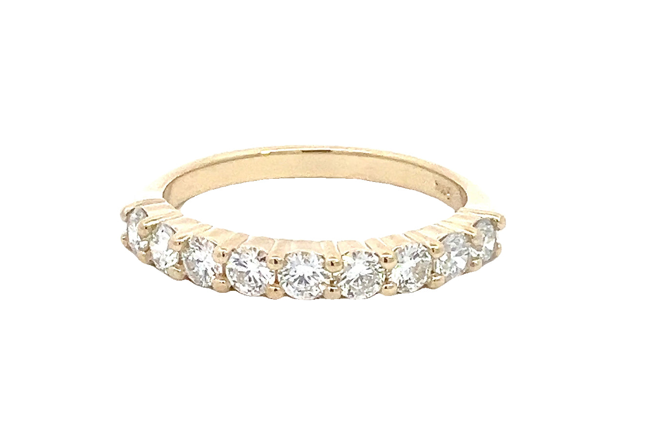 LAB GROWN ROUND DIAMONDS 0.77ctw PRONG SET BAND