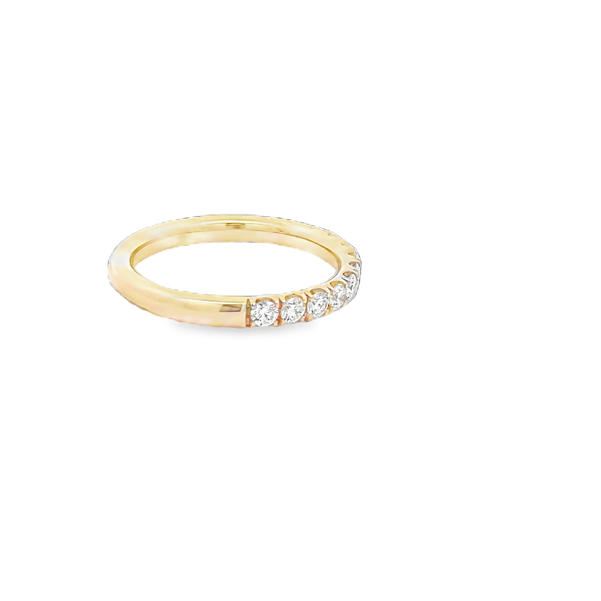 LAB GROWN ROUND DIAMONDS 0.49CTW PRONG SET BAND