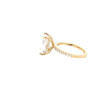 LAB GROWN RADIANT DIAMOND 4.36ctw PRONG SET RING