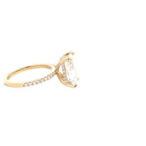 LAB GROWN RADIANT DIAMOND 4.36ctw PRONG SET RING