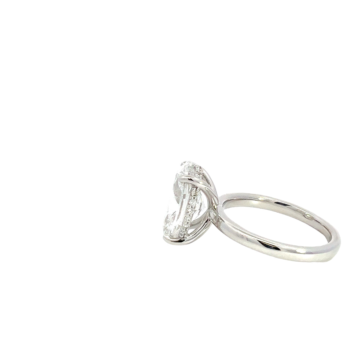 LAB GROWN RAIDANT AND ROUND DIAMONDS 3.37ctw PRONG SET RING