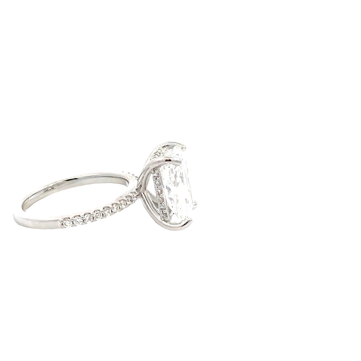 LAB GROWN RAIDANT AND ROUND DIAMONDS 3.37ctw PRONG SET RING