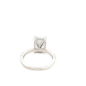 LAB GROWN RADIANT DIAMOND 4.39ctw PRONG SET RING