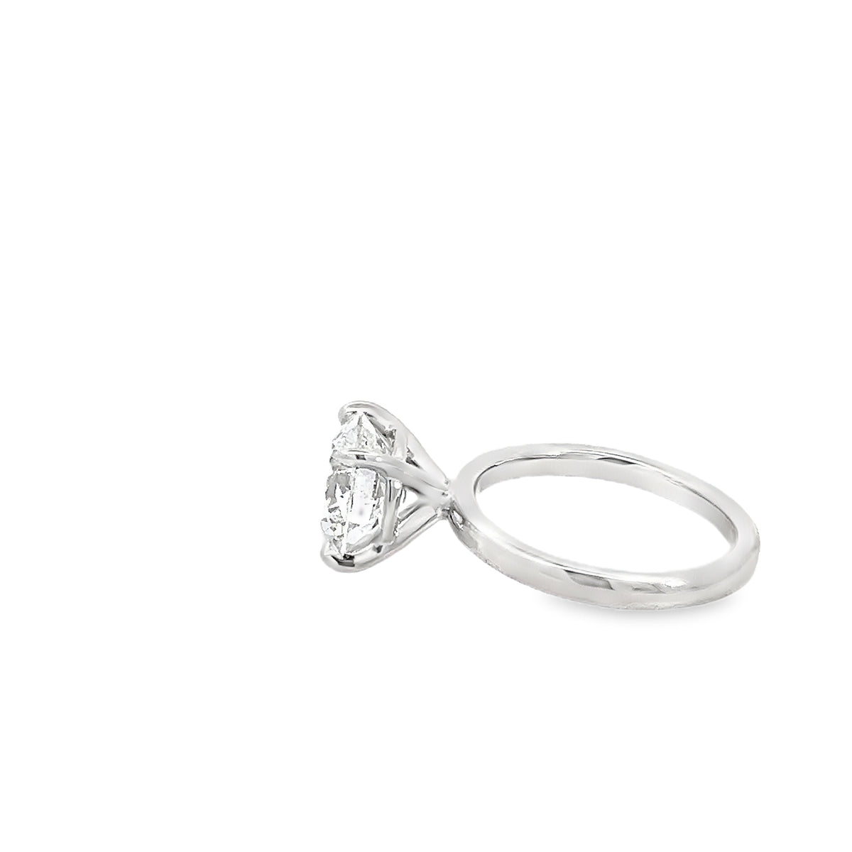 LAB GROWN ROUND DIAMOND 3.10ct SOLITAIRE ENGAGEMENT RING