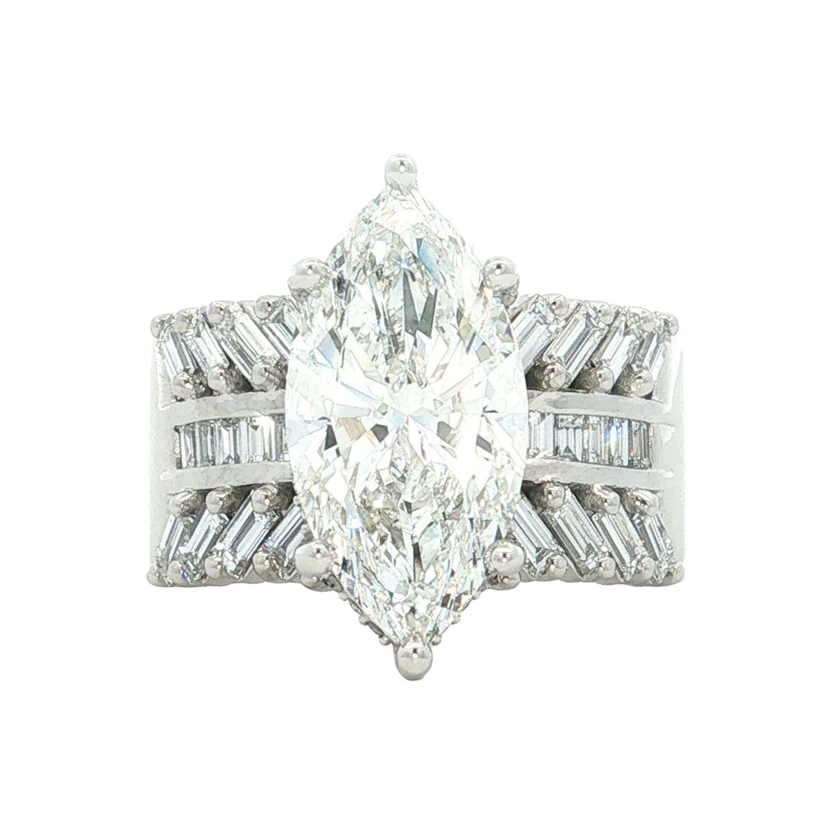 5.38 CTW Marquise Lab-Grown Diamond Multi-Row Engagement Ring