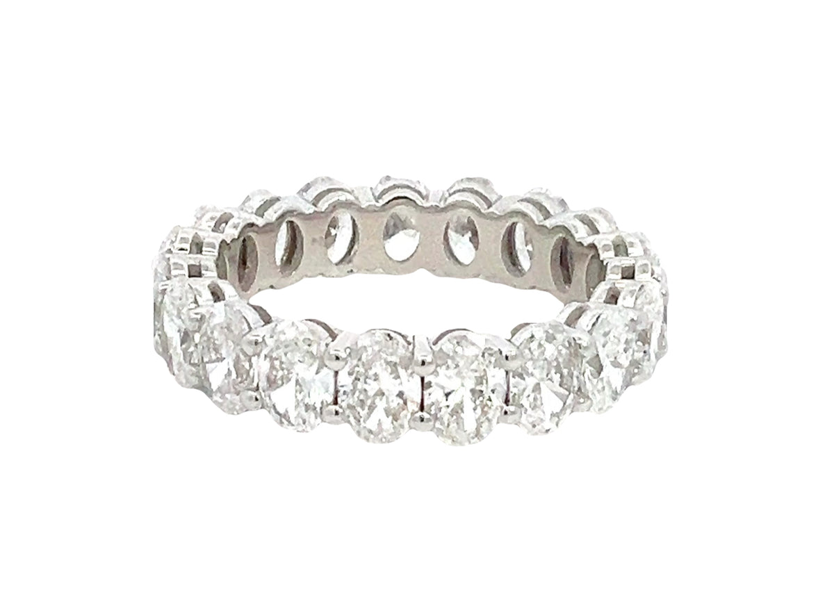 LAB GROWN OVAL DIAMONDS 5ctw ETERNITY BAND