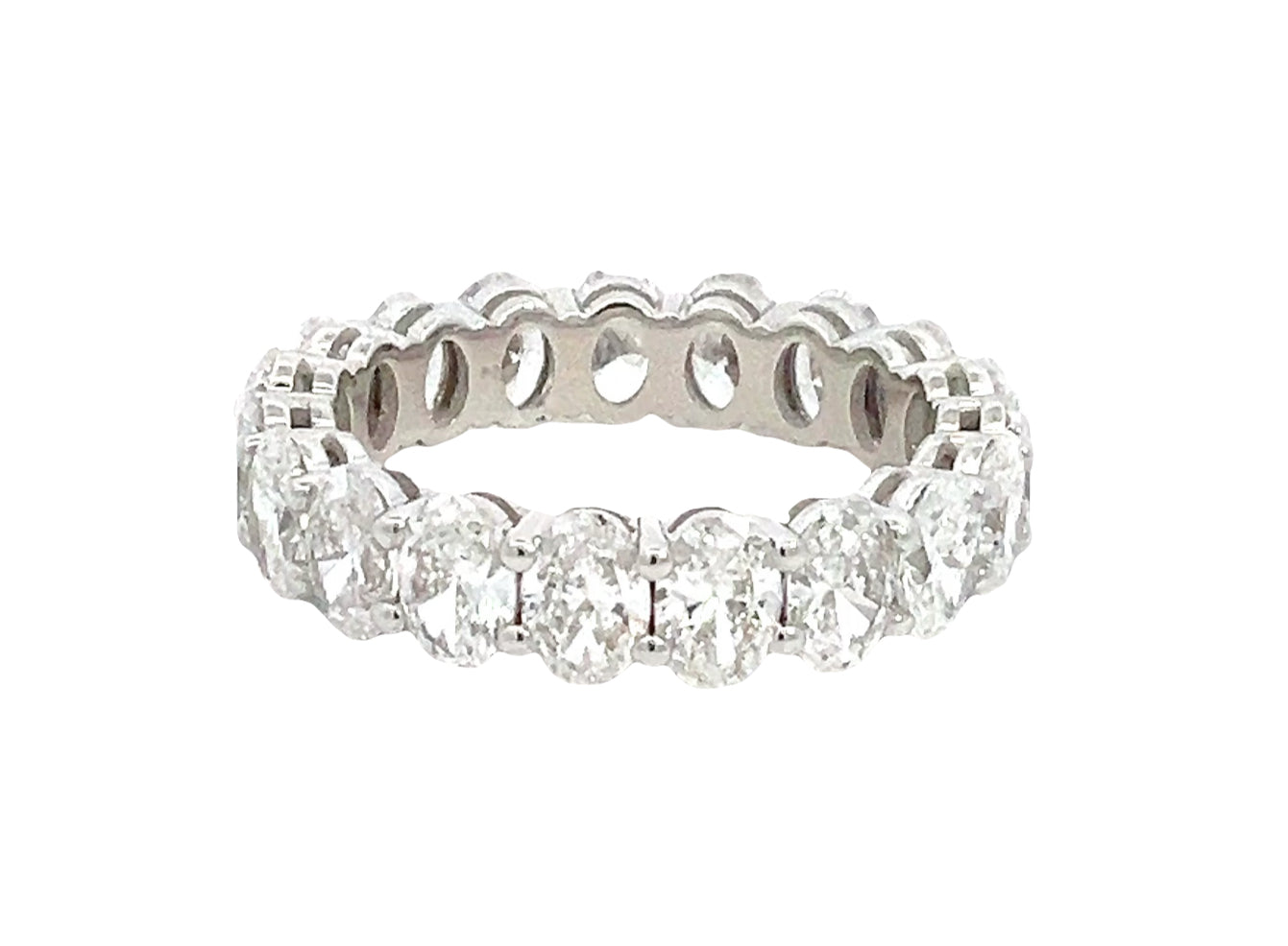 LAB GROWN OVAL DIAMONDS 5ctw ETERNITY BAND