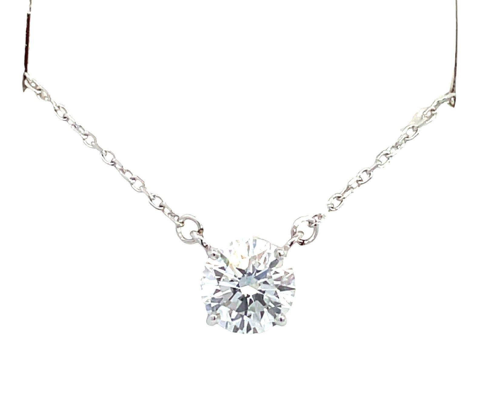 LAB GROWN ROUND DIAMOND 1.01ct STATIONARY SOLITAIRE PENDANT