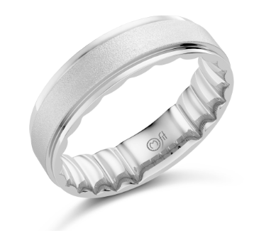 Precious Metal Wedding Bands-WHITE GOLD