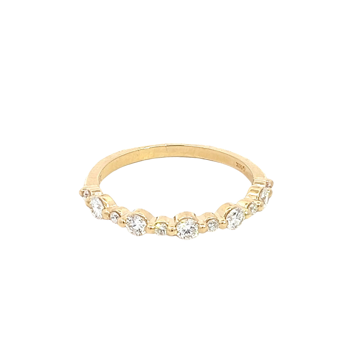 LAB GROWN ROUND DIAMONDS 3/8ctw SCALLOP BAND