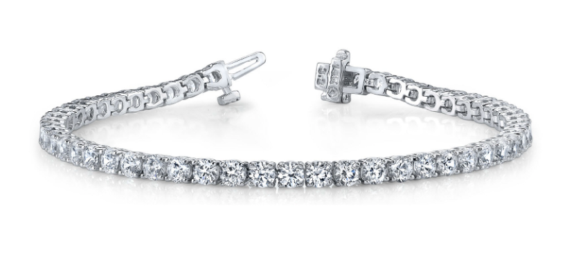 LAB GROWN ROUND DIAMONDS 5ctw TENNIS BRACELET