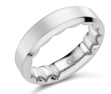 Precious Metal Wedding Bands-WHITE GOLD